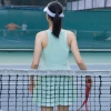 卡锐志 网球连衣裙2022春夏新款网球服女速干网球裙V领无袖白色透气速干 10002 绿色 L/170